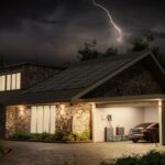 a house with a solar panel on the roof